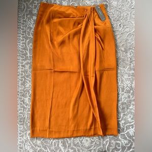 JCrew Orange Silk Skirt. New with Tags.